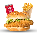 Spicy Battered Chicken Burger Meal 