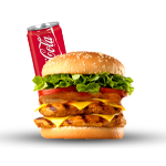 Double Chicken Burger Meal 